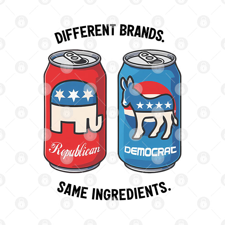Republican Democrat Different Brands Same Ingredients T Shirt Unisex
