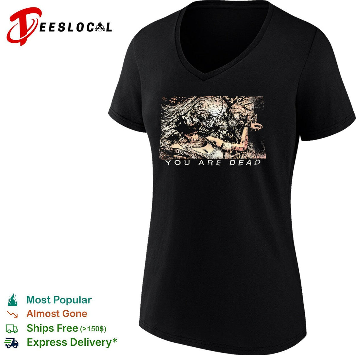 Resident Evil Game Over Monster and Jill Valentine You Are Dead shirt Unisex
