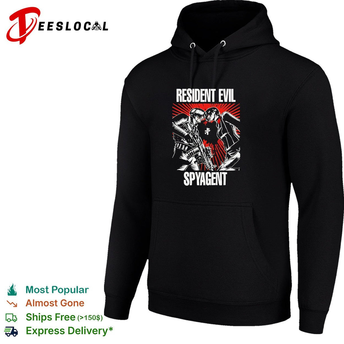 Resident Evil Spyagent Leon S Kennedy and Ada Wong Parody Illustration shirt Unisex