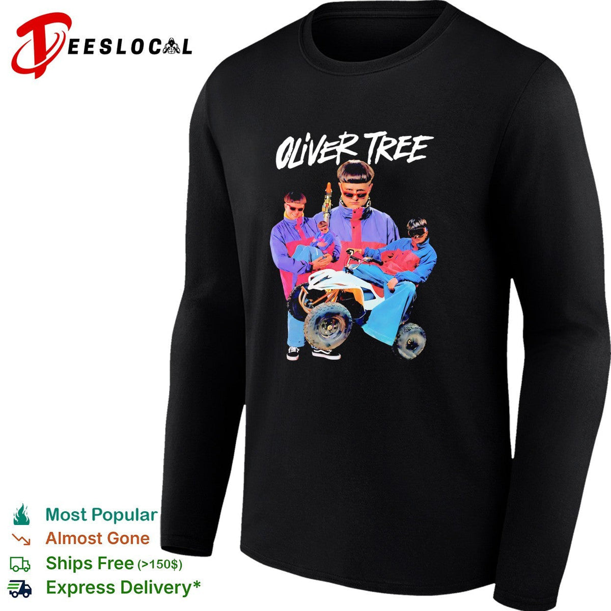 Retro ATV quad bike two riders funky outfit vintage photo art shirt Unisex