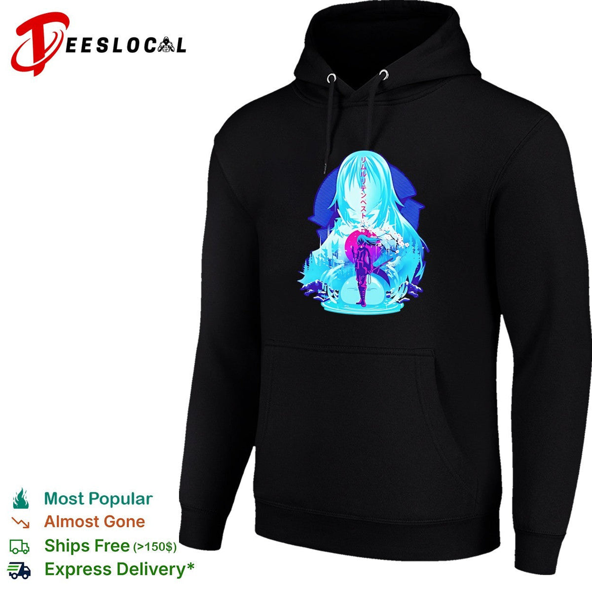 Rimuru Tempest That Time I Got Reincarnated as a Slime katakana vintage shirt Unisex