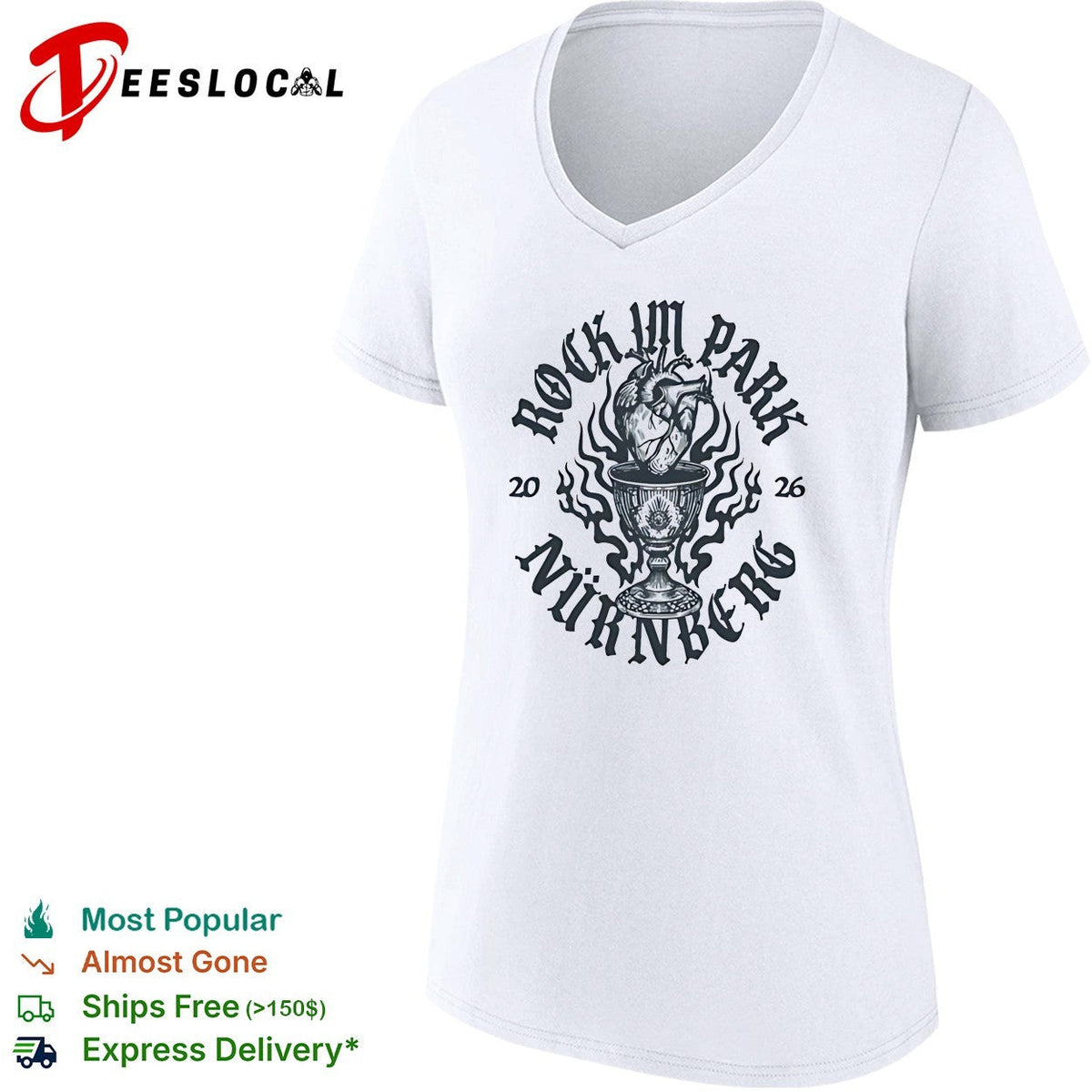 Rock I’m Park Nurnberg 2026 gothic heart chalice dark art shirt Unisex