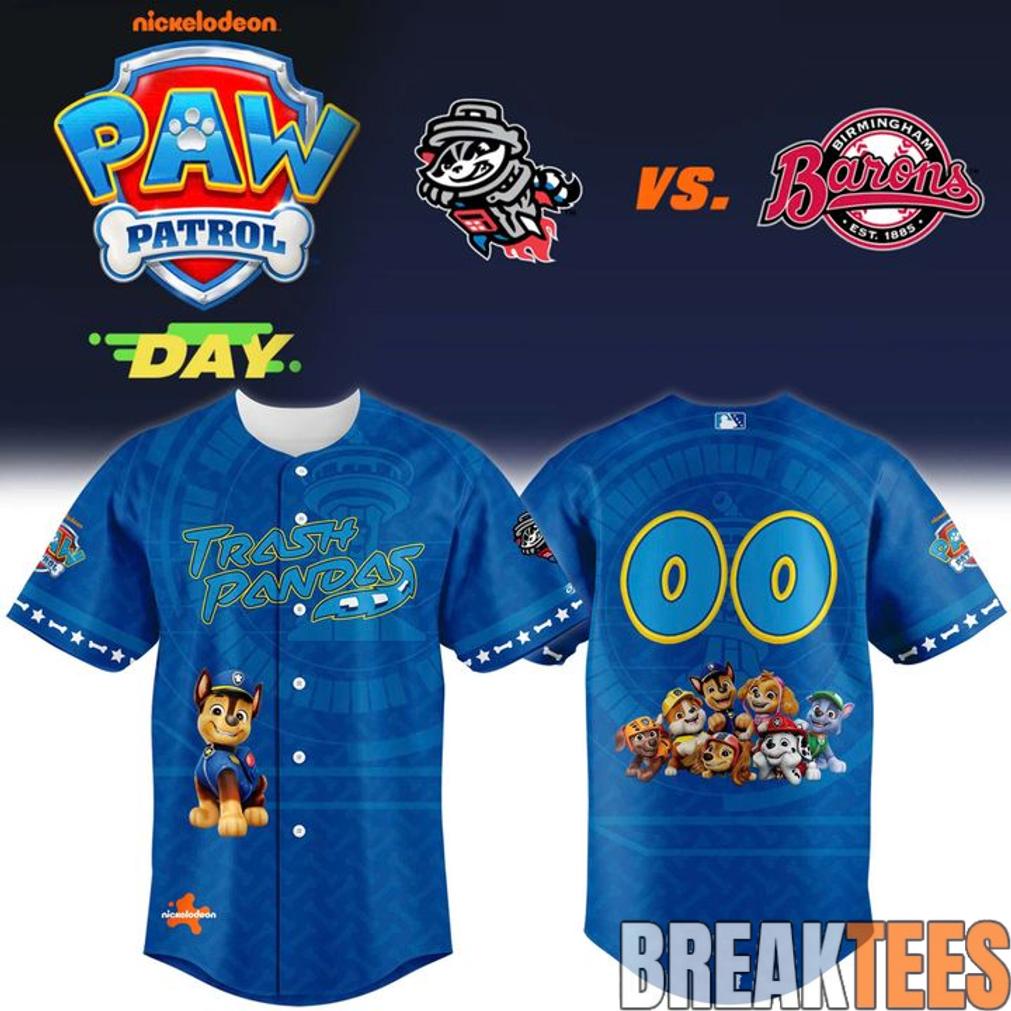 Rocket City Trash Pandas 2026 Paw Patrol Adventure Day Jersey Unisex