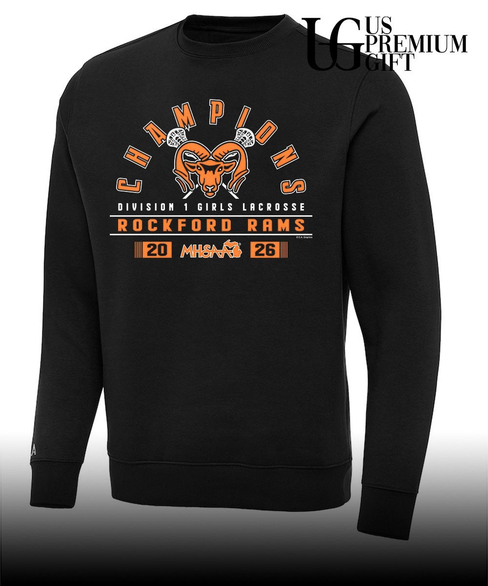 Rockford Rams 2026 MHSAA Girls Lacrosse D1 Champions shirt Unisex