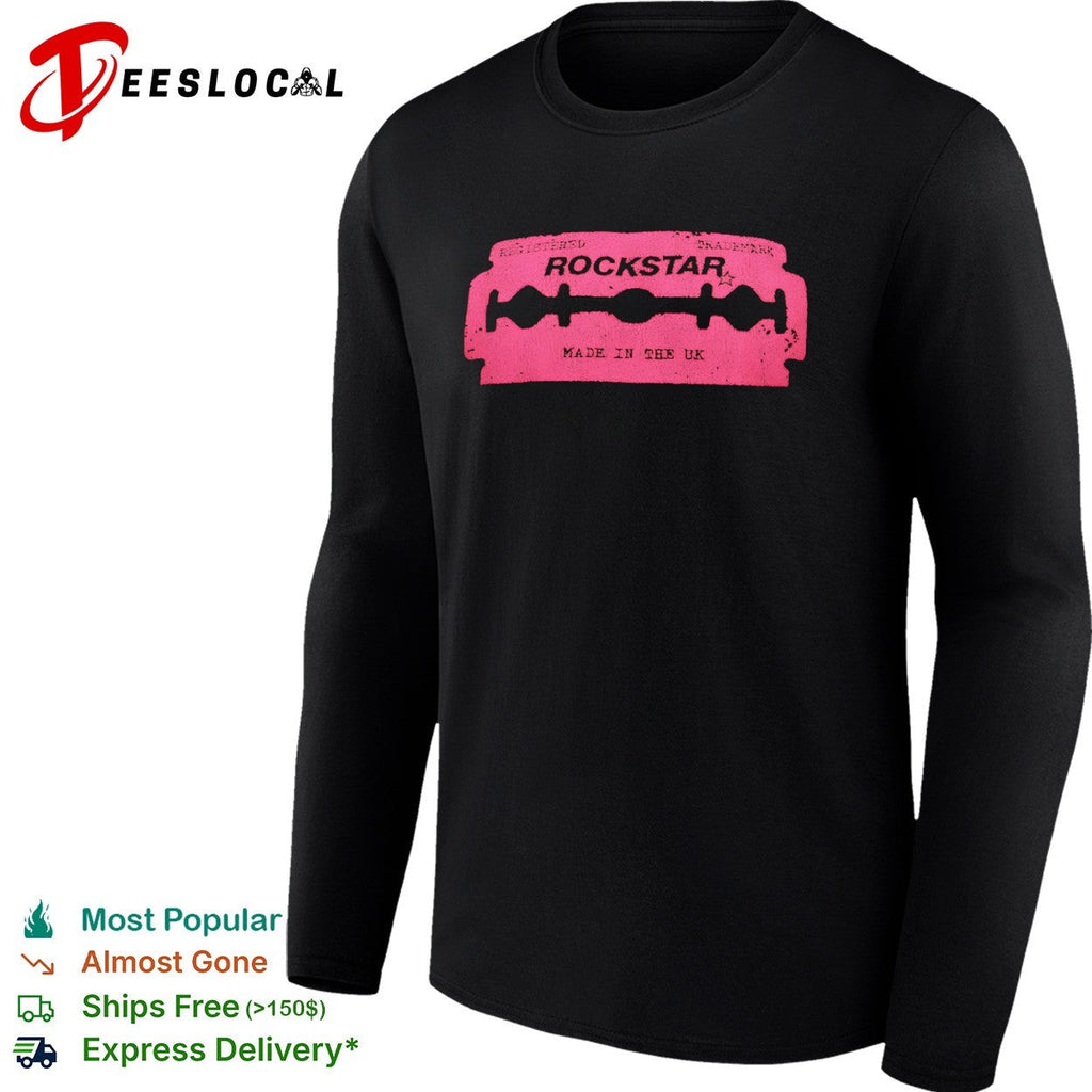 Rockstar registered trademark made in the UK razor blade shirt Unisex