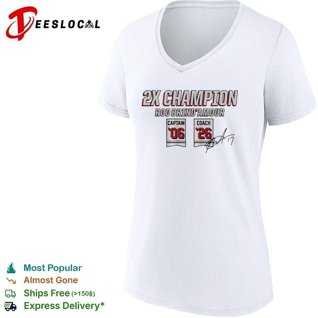 Rod Brind Amour Carolina Hurricanes 2X Champion Captain 06 Coach 26 NHL shirt Unisex