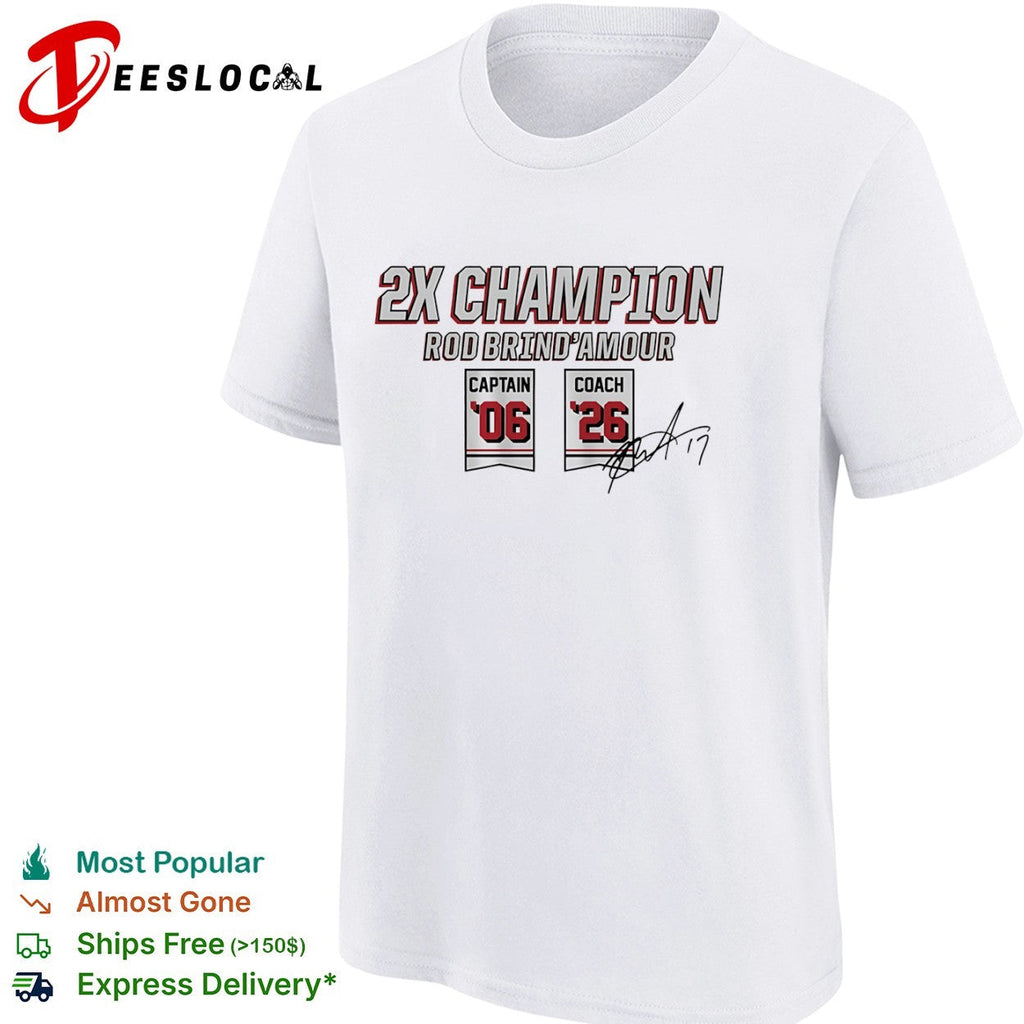 Rod Brind Amour Carolina Hurricanes 2X Champion Captain 06 Coach 26 NHL shirt Unisex