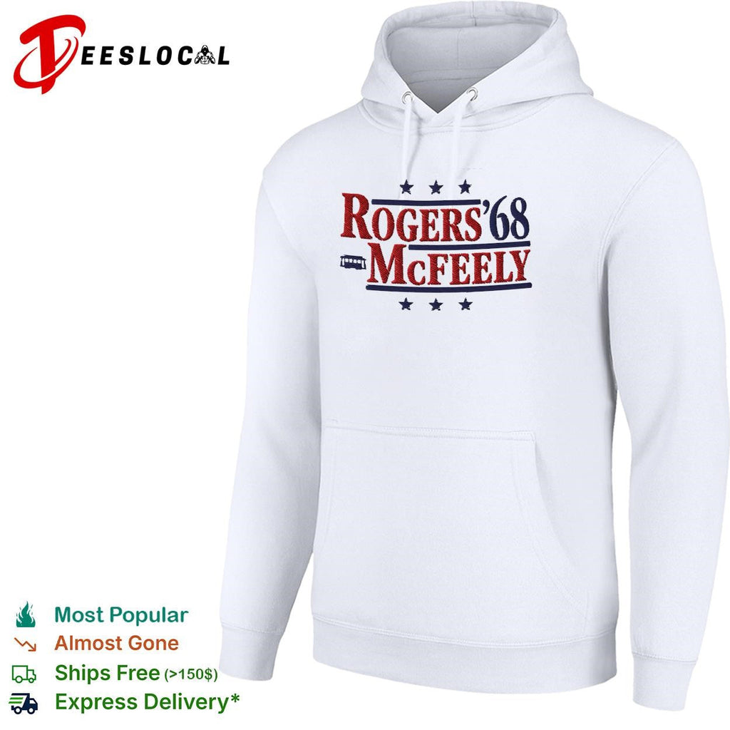 Rogers McFeely 1968 presidential campaign parody Mr Rogers neighborhood shirt Unisex