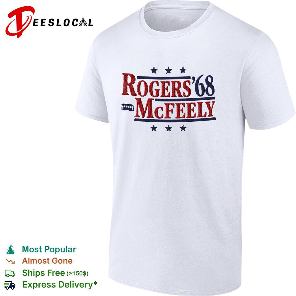 Rogers McFeely 1968 presidential campaign parody Mr Rogers neighborhood shirt Unisex