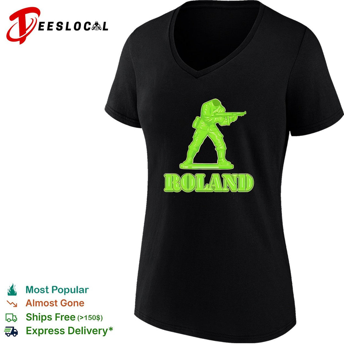 Roland army man aiming rifle shirt Unisex