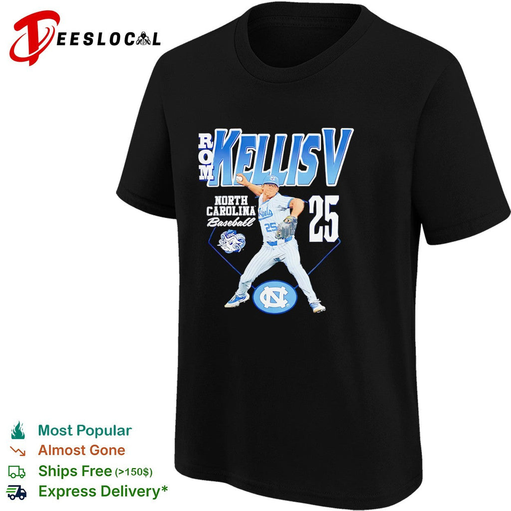 Rom Kellis V North Carolina Tar Heels baseball Shirt Unisex
