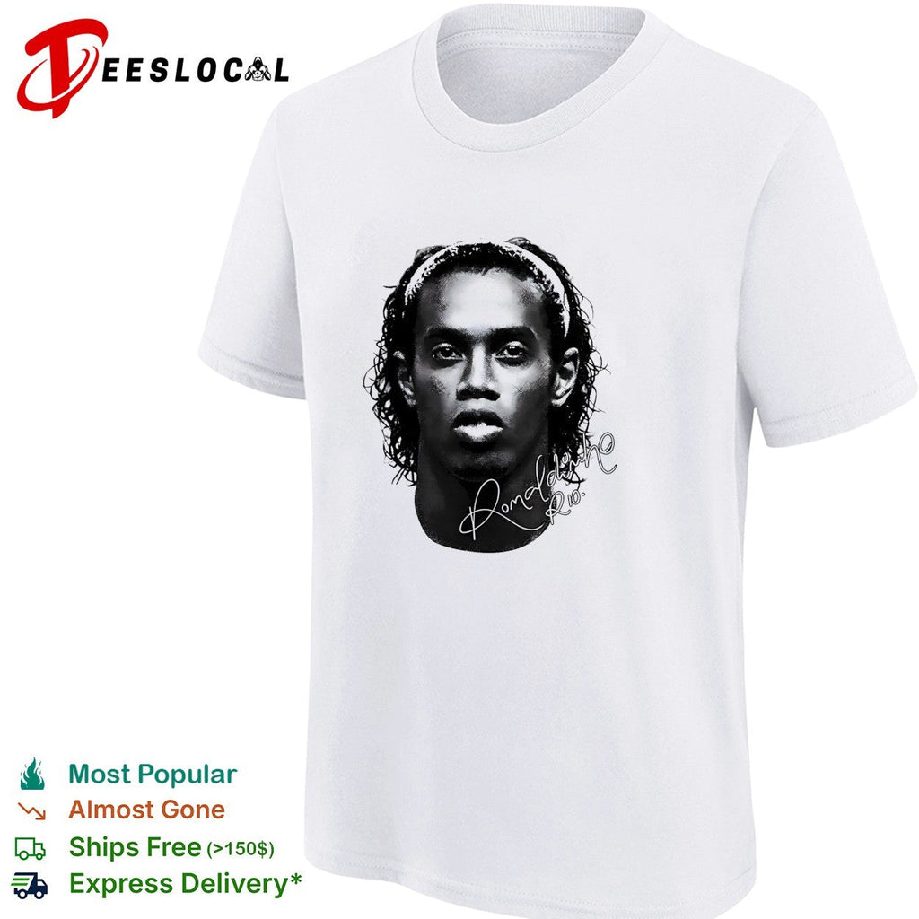 Ronaldinho big head signature shirt Unisex