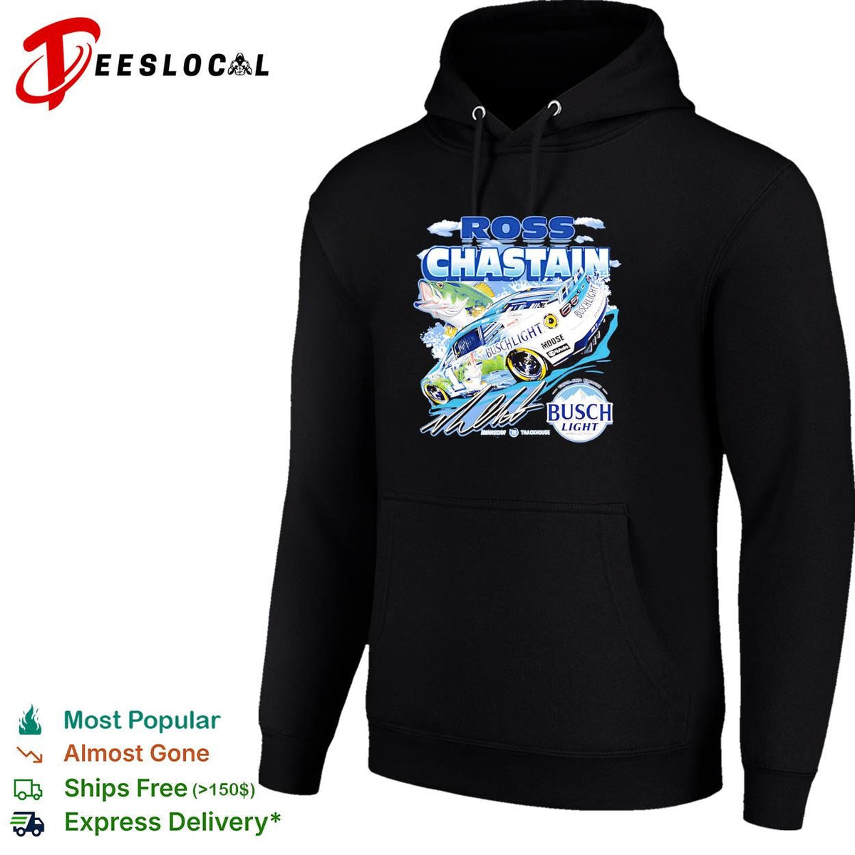 Ross Chastain 1 Busch Light bass fishing Trackhouse NASCAR shirt Unisex