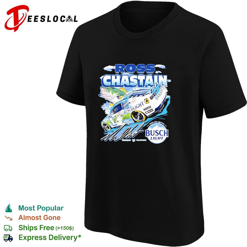 Ross Chastain 1 Busch Light bass fishing Trackhouse NASCAR shirt Unisex