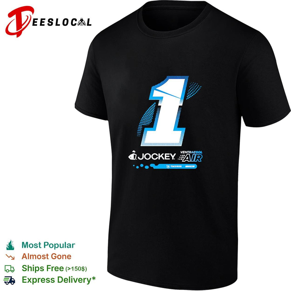 Ross Chastain 1 Jockey VentraCool Air big number Trackhouse NASCAR shirt Unisex