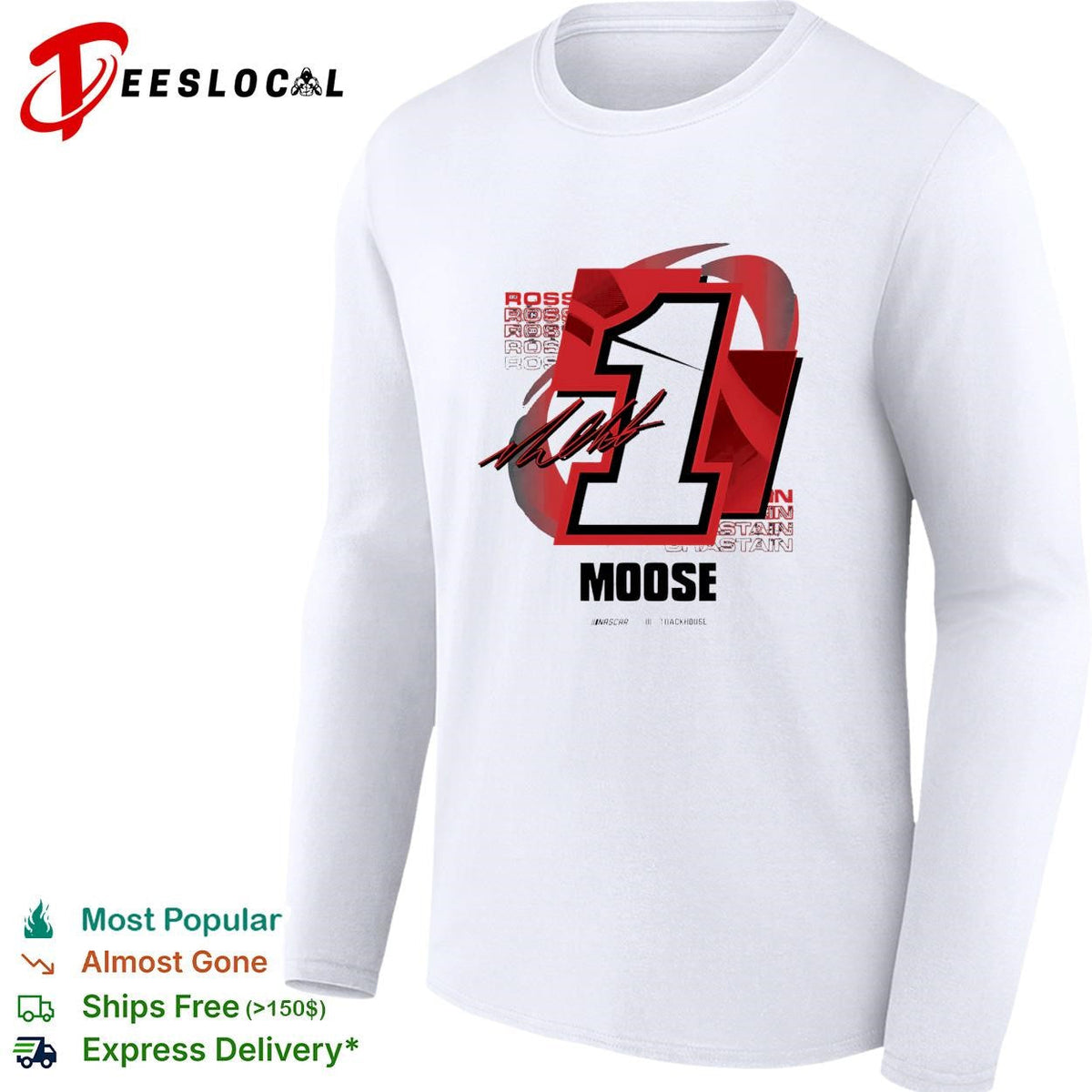 Ross Chastain 1 Moose Trackhouse NASCAR signature shirt Unisex