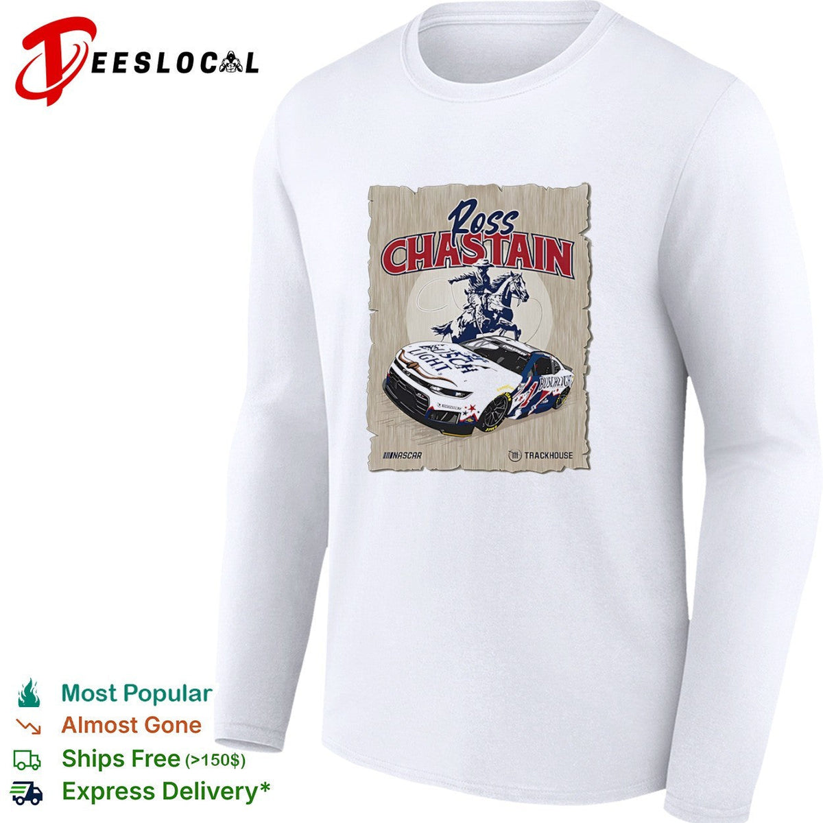 Ross Chastain Trackhouse Racing NASCAR Busch Light Western Rodeo Cowboy shirt Unisex
