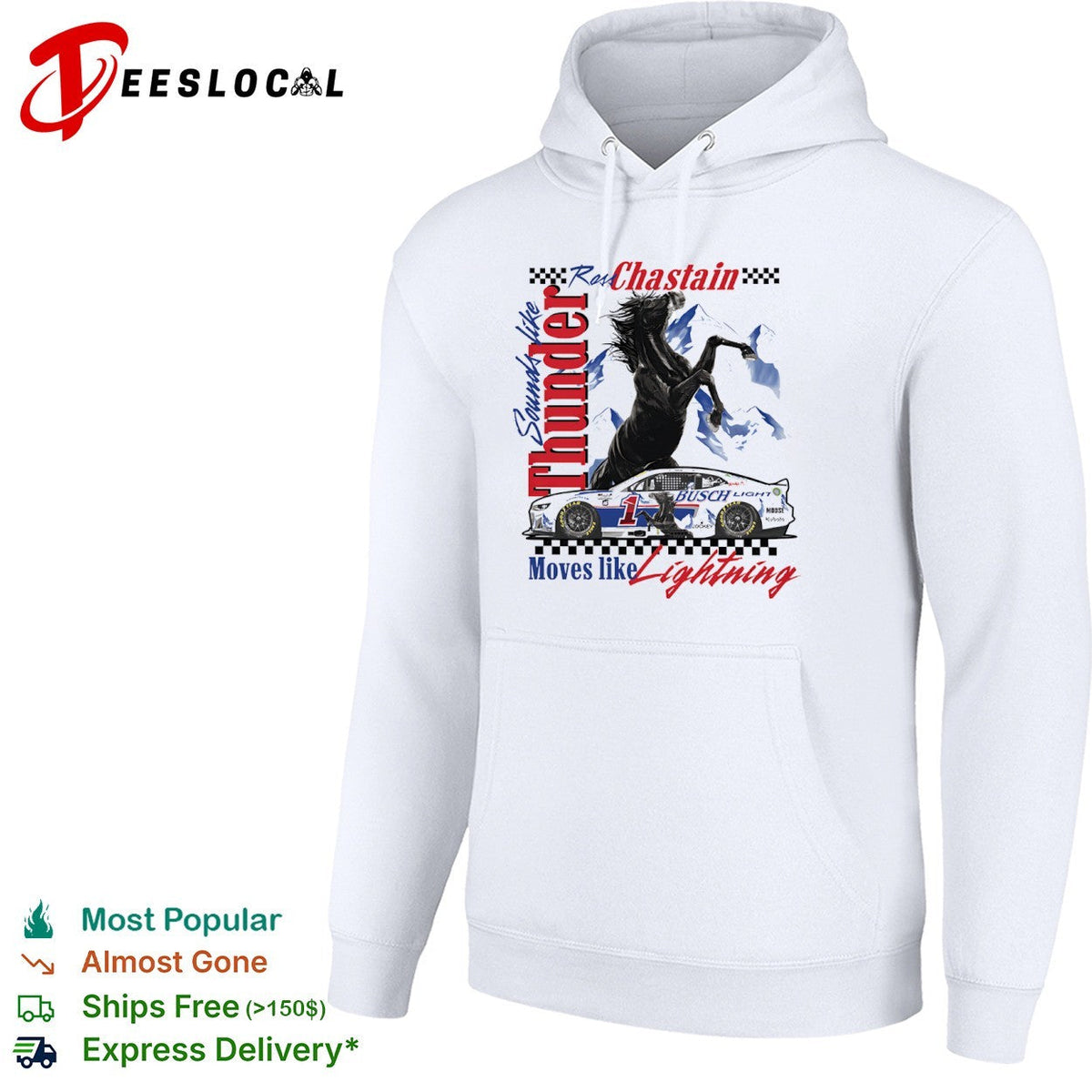 Ross Chastain Trackhouse Racing NASCAR Sounds like Thunder Moves like Lightning shirt Unisex