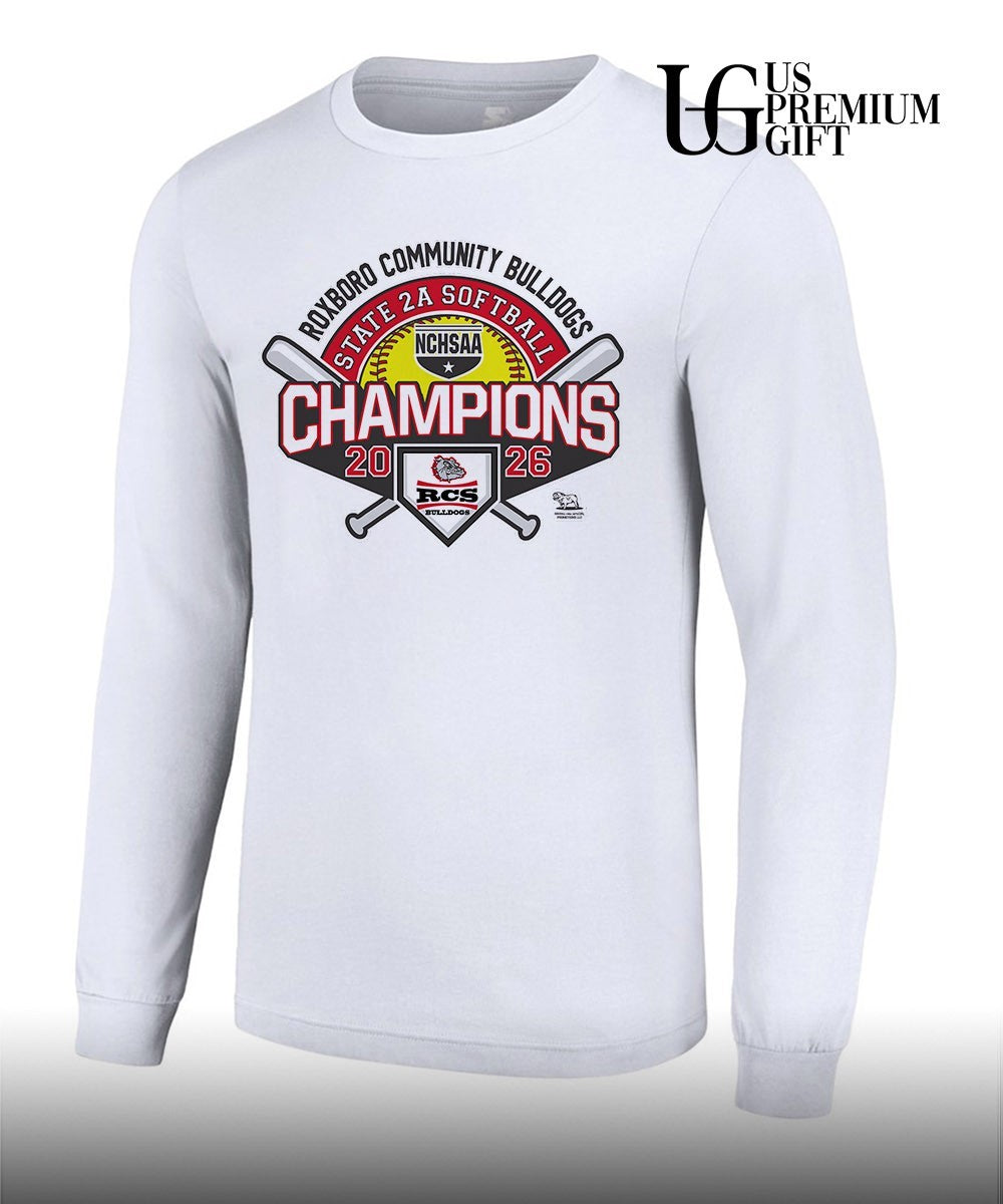 Roxboro Community Bulldogs NCHSAA 2A Softball State Champions 2026 shirt Unisex