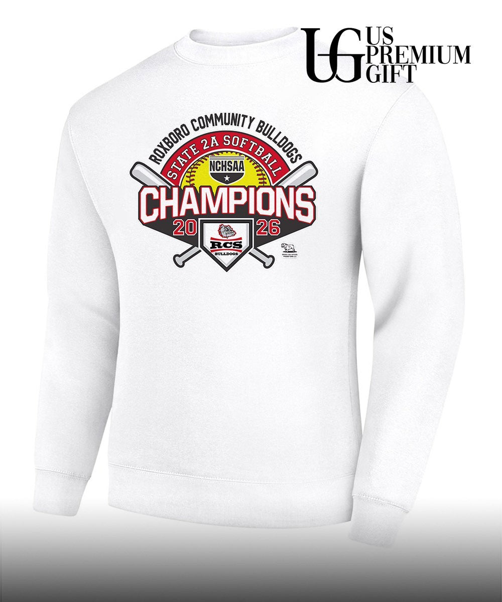 Roxboro Community Bulldogs NCHSAA 2A Softball State Champions 2026 shirt Unisex