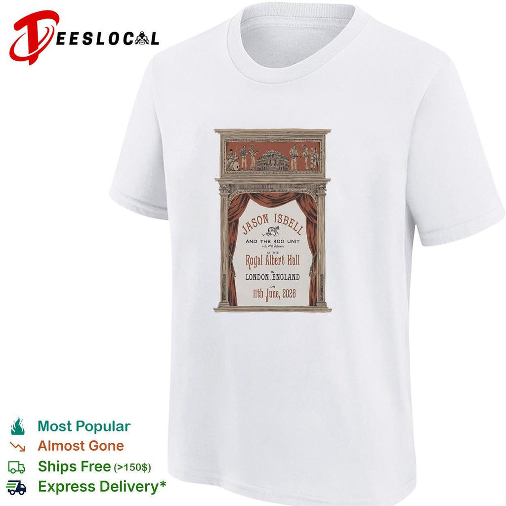 Royal Albert Hall London England vintage theater June concert poster shirt Unisex