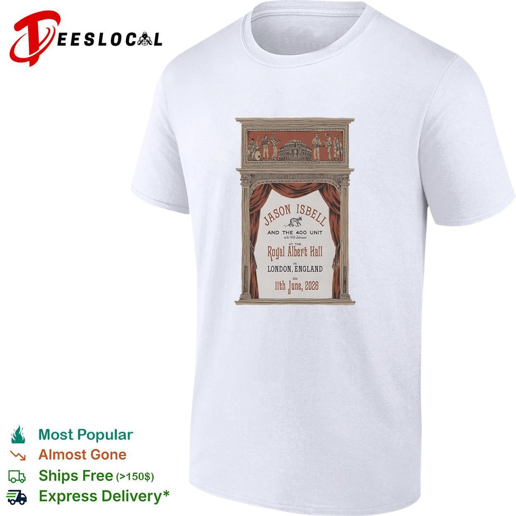 Royal Albert Hall London England vintage theater June concert poster shirt Unisex