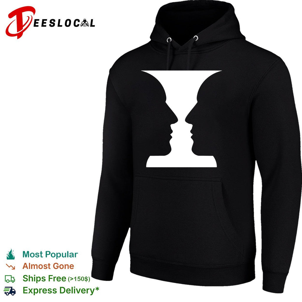 Rubin Vase Optical Illusion Cognitive Psychology Silhouette Art shirt Unisex