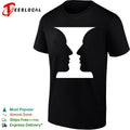 Rubin Vase Optical Illusion Cognitive Psychology Silhouette Art shirt Unisex