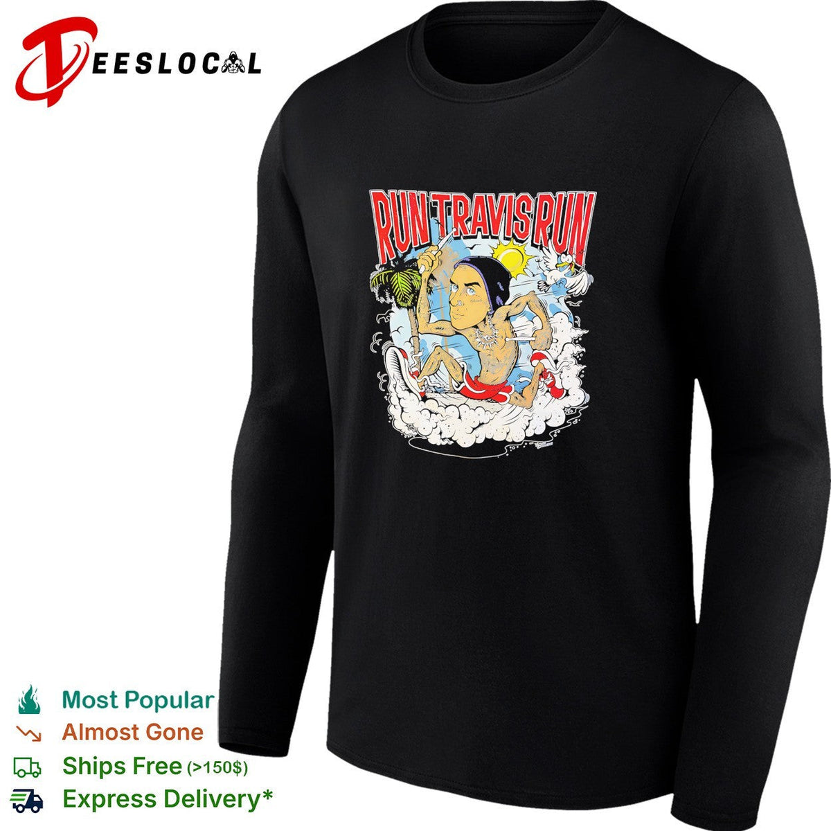 Run Travis run scene cartoon funny shirt Unisex