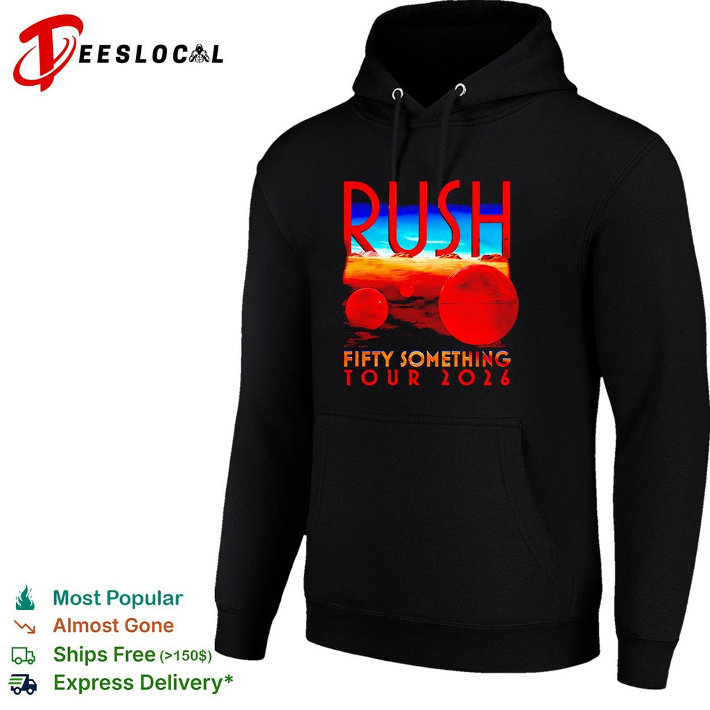 Rush Fifty Something Tour 2026 red sphere desert landscape concept band shirt Unisex