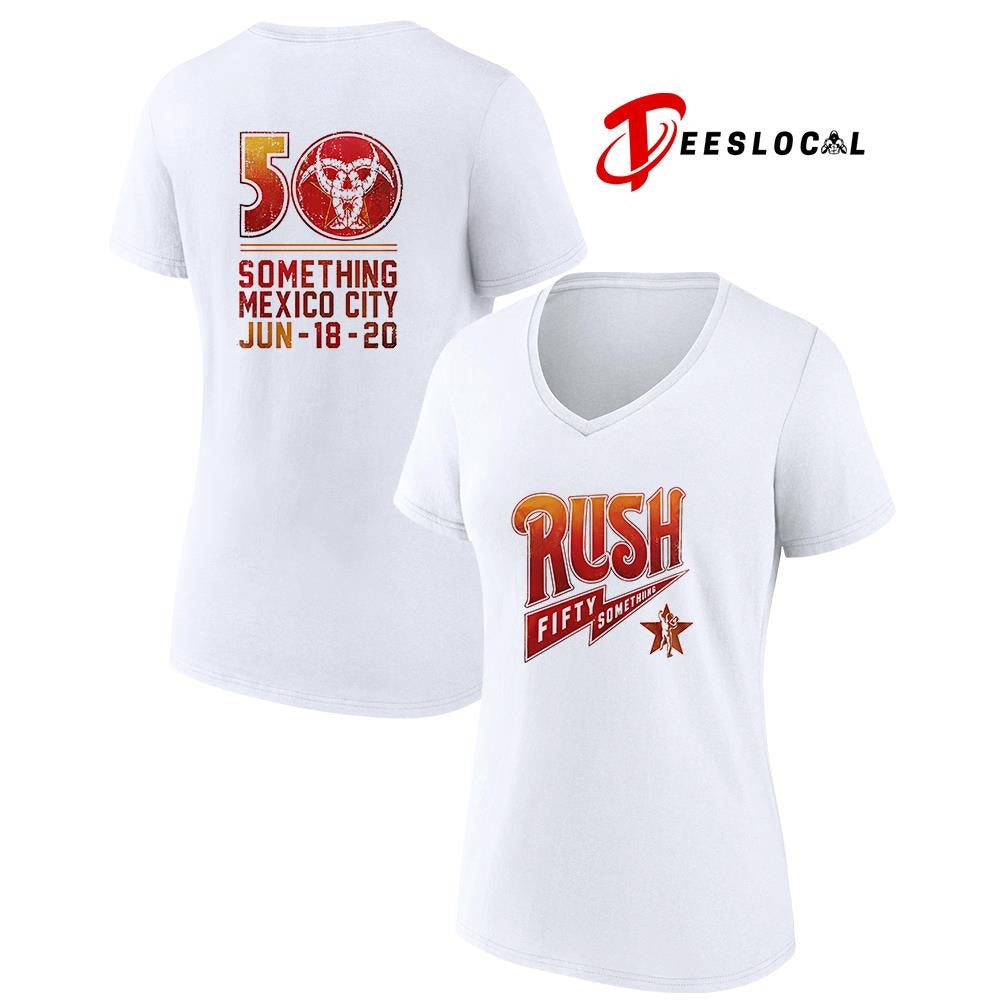 Rush Fifty Something tour Mexico logo shirt Unisex