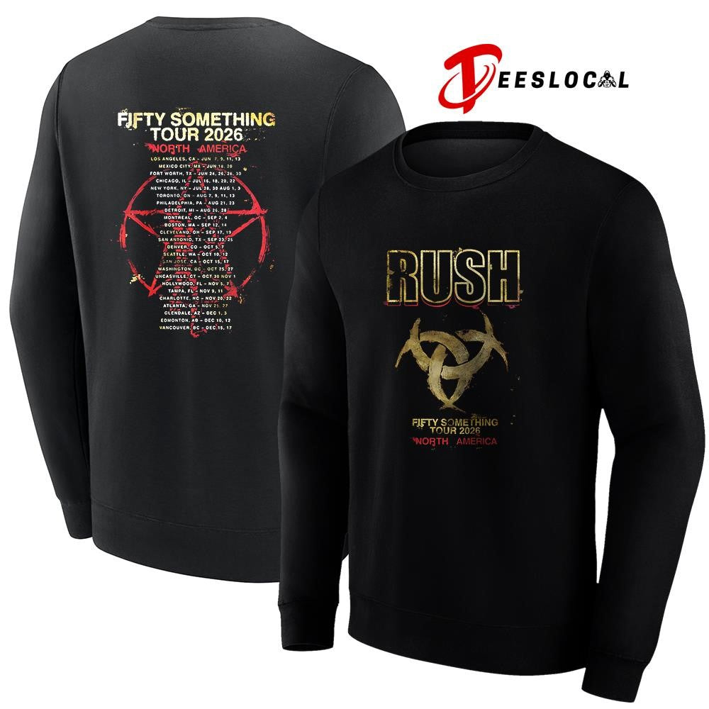 Rush Fifty Something tour Rush stage logo dates schedule shirt Unisex