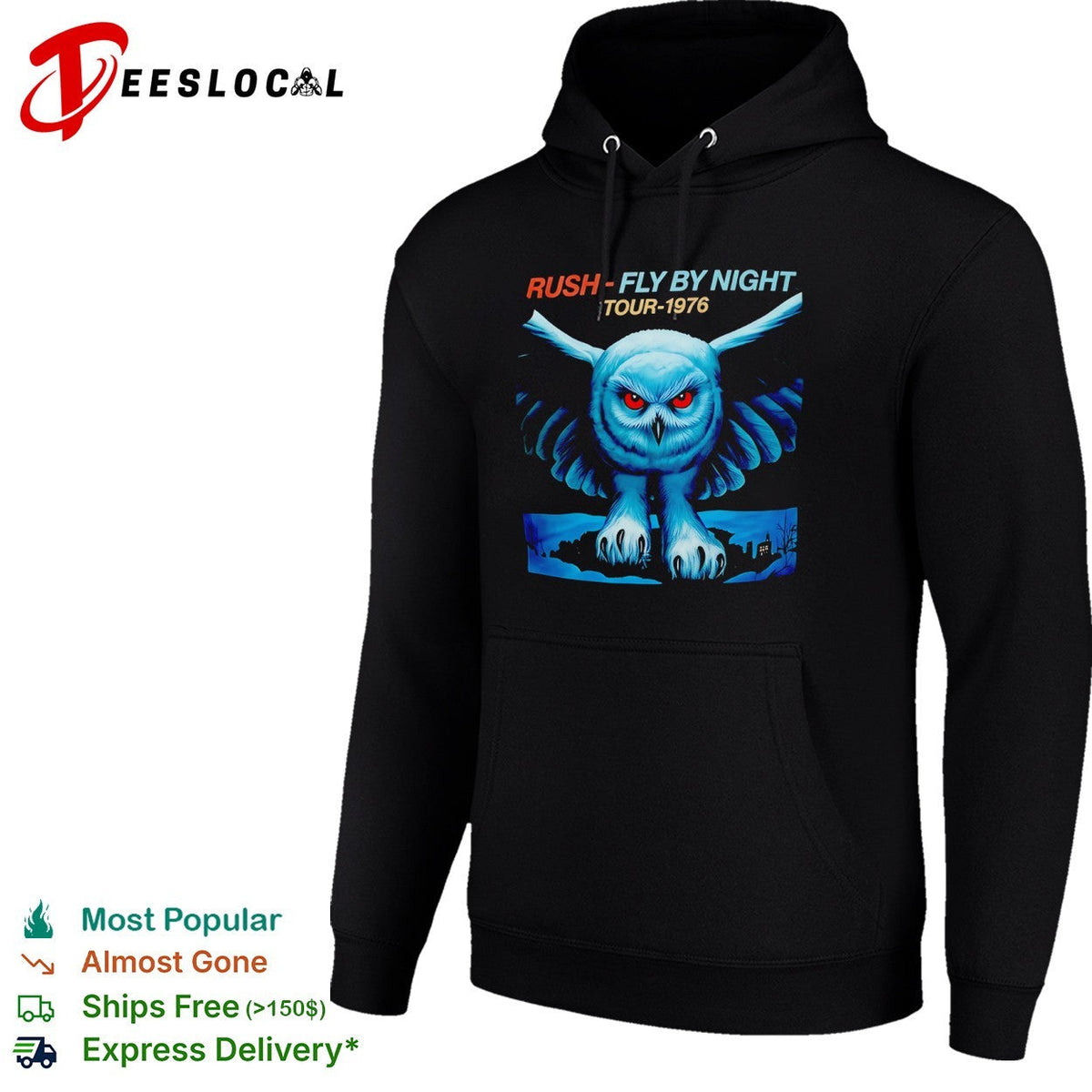 Rush Fly by Night Tour 1976 shirt Unisex