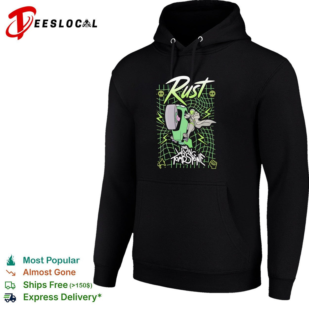 Rust The Living Tombstone Futuristic Motorbike Character shirt Unisex