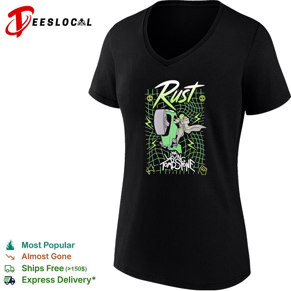 Rust The Living Tombstone Futuristic Motorbike Character shirt Unisex