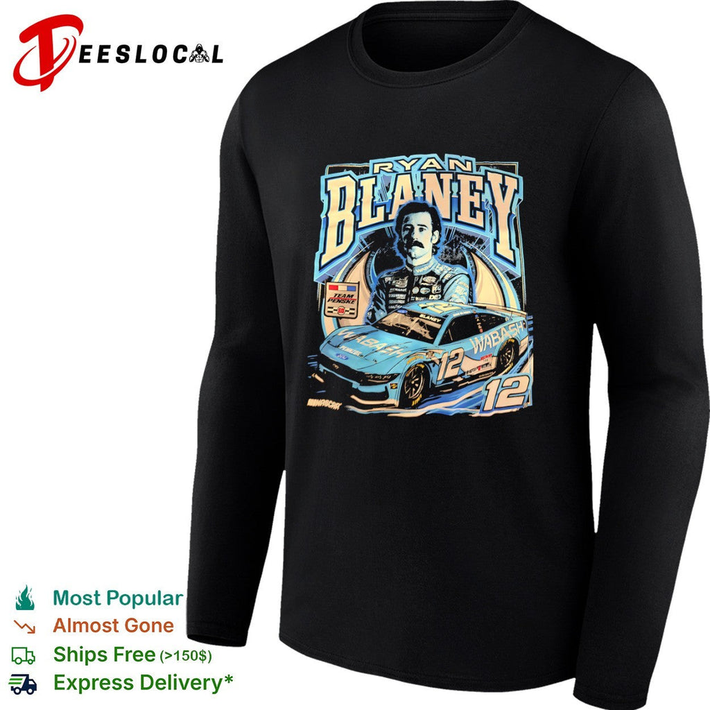 Ryan Blaney Team Penske Nascar 12 Wabash Ford Mustang shirt Unisex