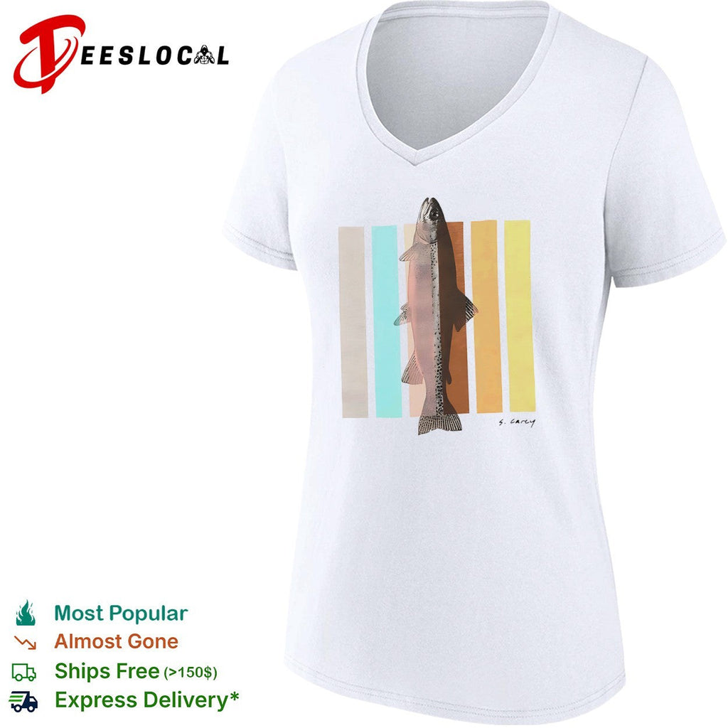 S Carey Rainbow Trout Fish Nature Outdoor Wildlife Sport Fishing Fisherman Shirt Unisex