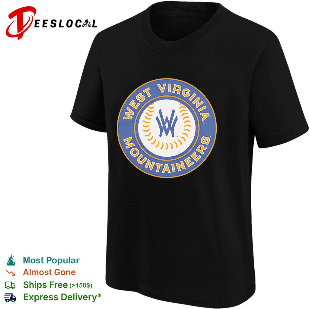 West Virginia Mountaineers WW circle monogram baseball logo shirt Unisex