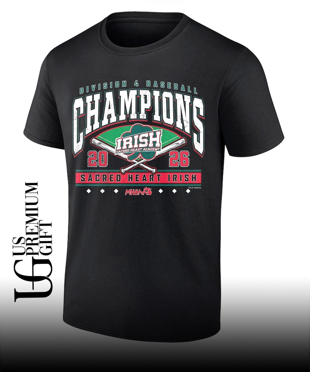 Sacred Heart Irish MHSAA Baseball D4 Champions 2026 shirt Unisex