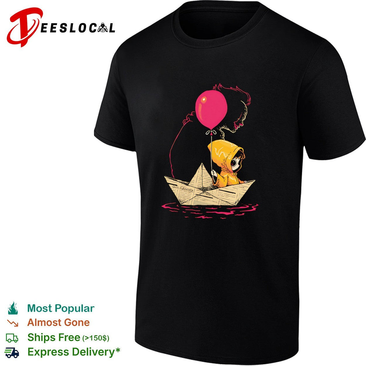 Sailing on Poor Choices Georgie Denbrough and Pennywise shirt Unisex
