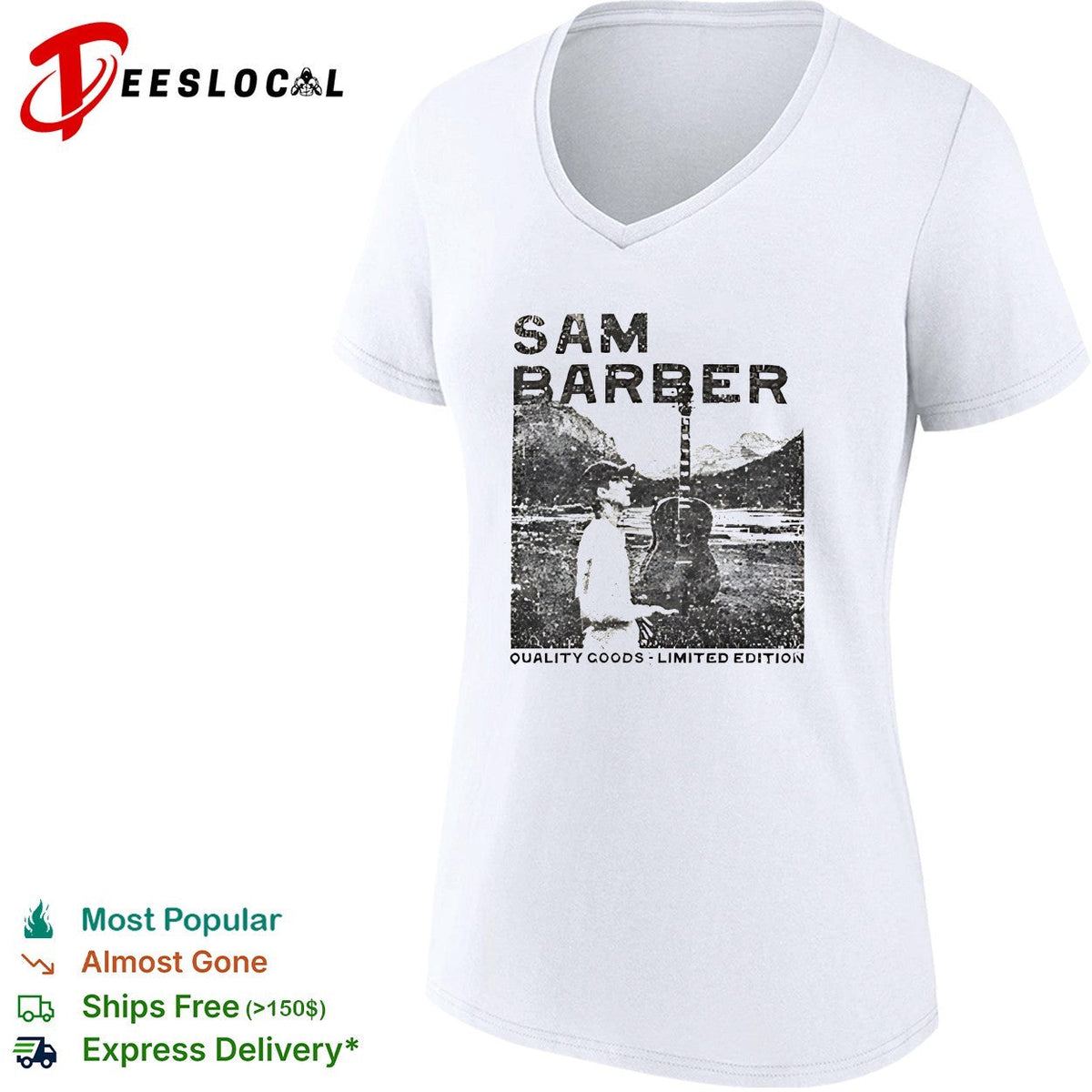Sam Barber Guitars Denver Quality Goods Limited Edition retro shirt Unisex