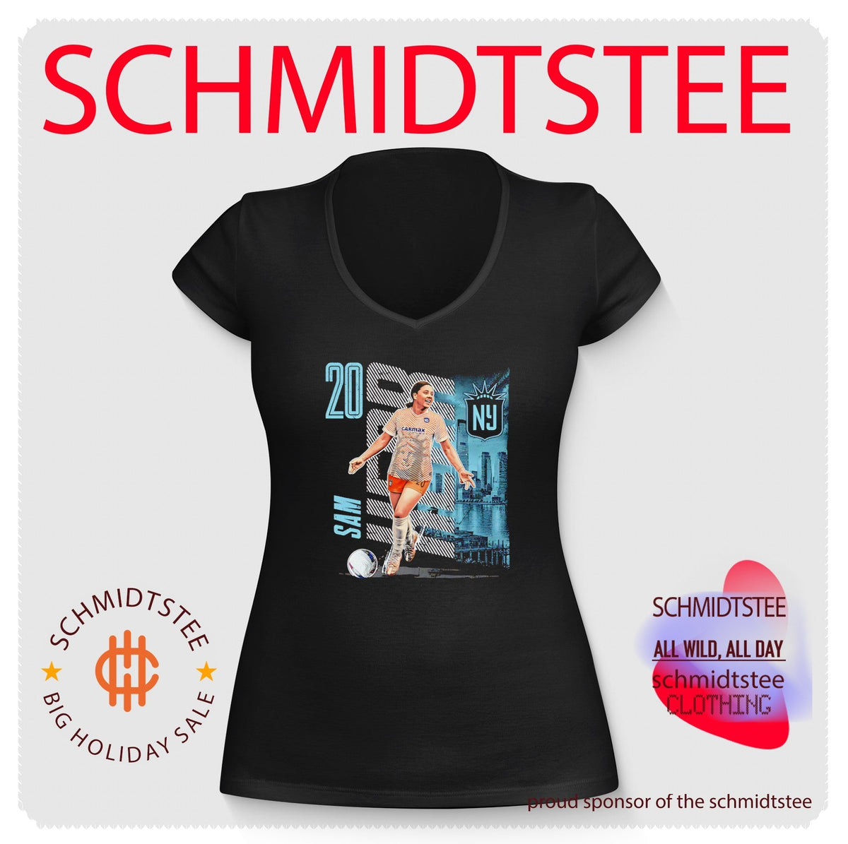 Sam Kerr Gotham FC Skyline NWSL Soccer graphic shirt Unisex