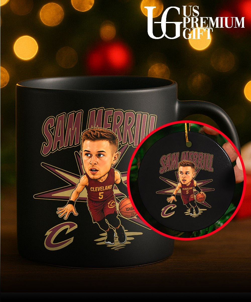 Sam Merrill Cleveland Cavaliers NBA player caricature shirt Unisex