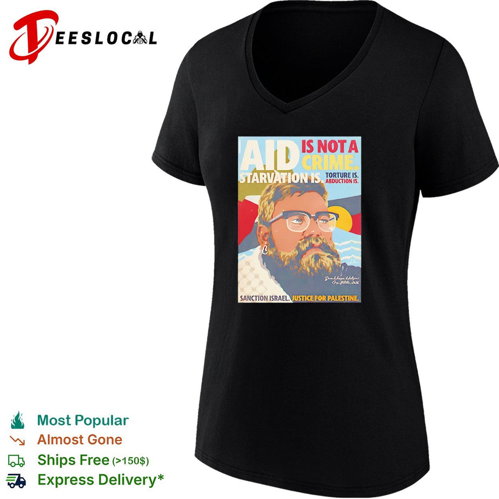 Sam Watson Palestine man aid is not a crime sanction Israel justice for shirt Unisex