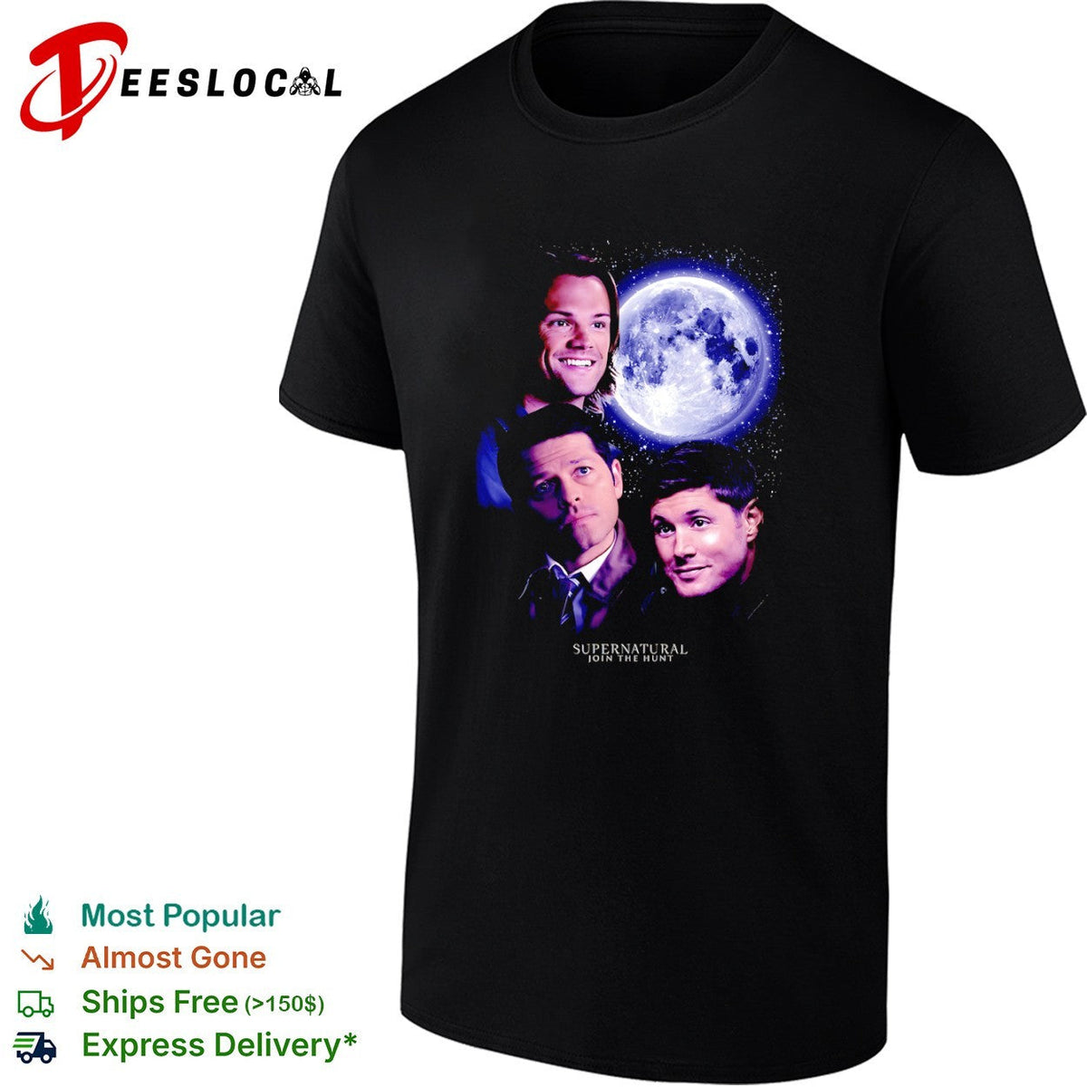 Sam Winchester Castiel and Dean Winchester Supernatural Join the Hunt shirt Unisex