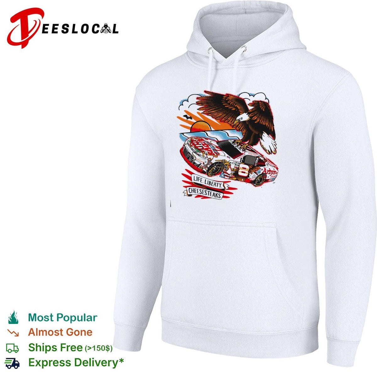 Sammy Smith Arbys Nascar Chevrolet Life Liberty Cheesesteaks race car eagle shirt Unisex