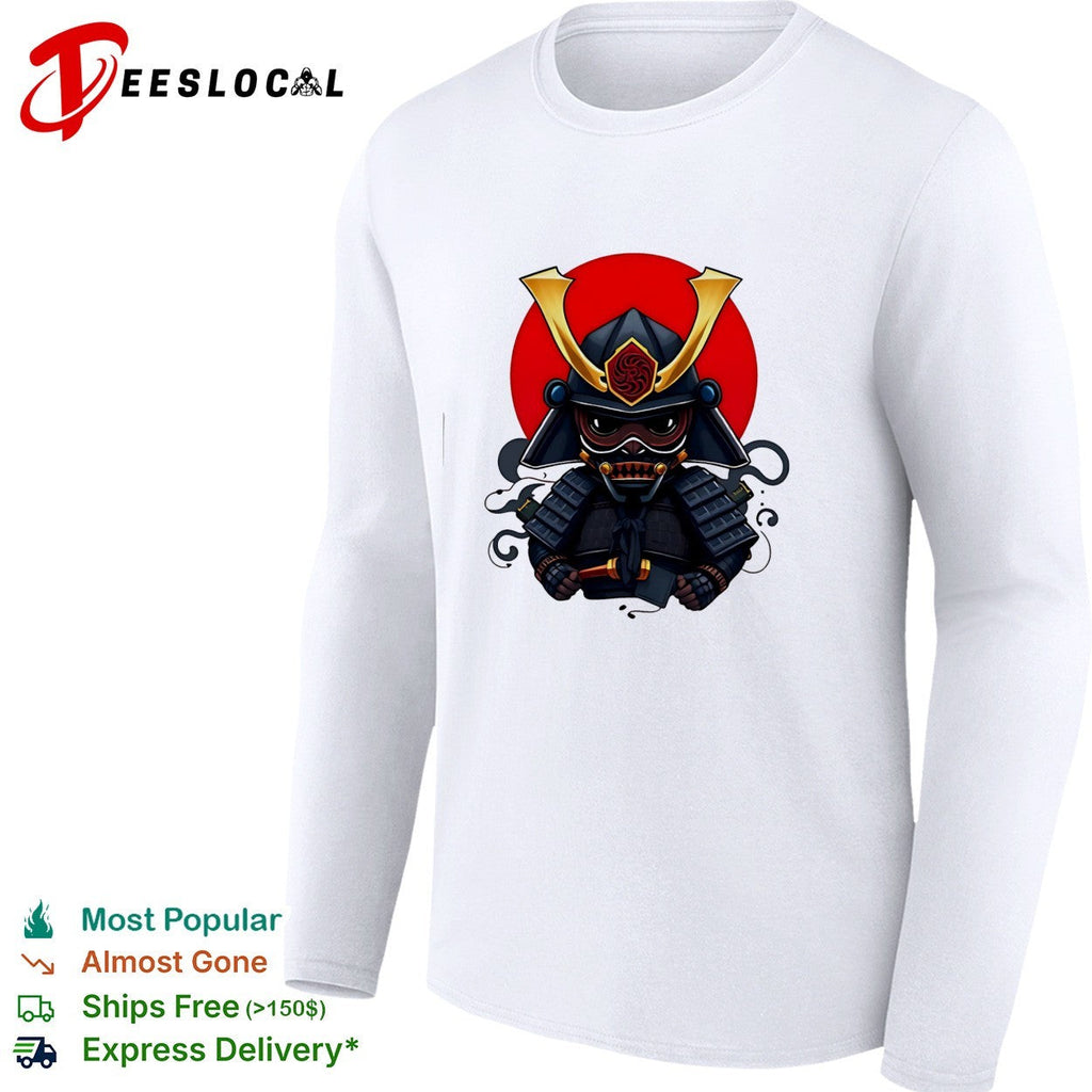 Samurai red sun helmet shirt Unisex