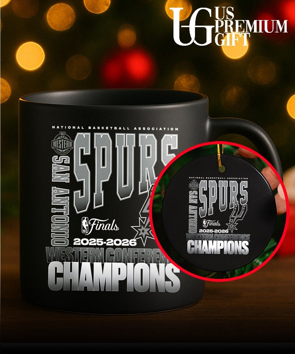 San Antonio Spurs 2026 NBA Western Conference Champions stacked block Unisex