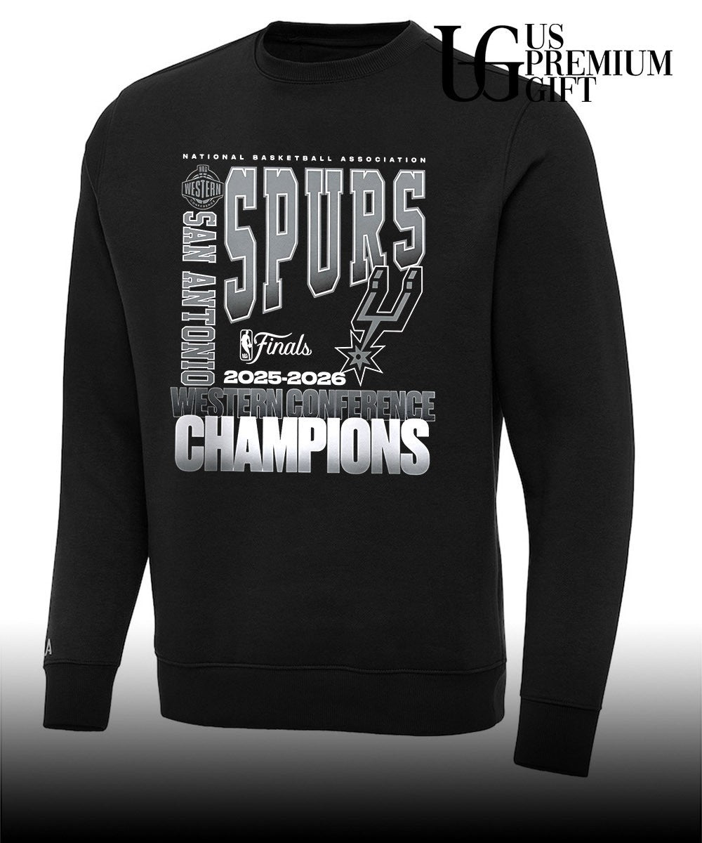 San Antonio Spurs 2026 NBA Western Conference Champions stacked block Unisex
