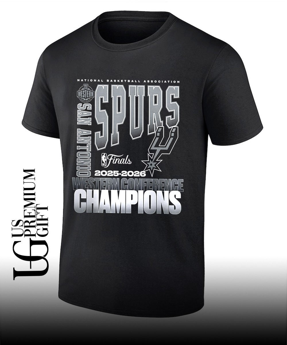 San Antonio Spurs 2026 NBA Western Conference Champions stacked block Unisex